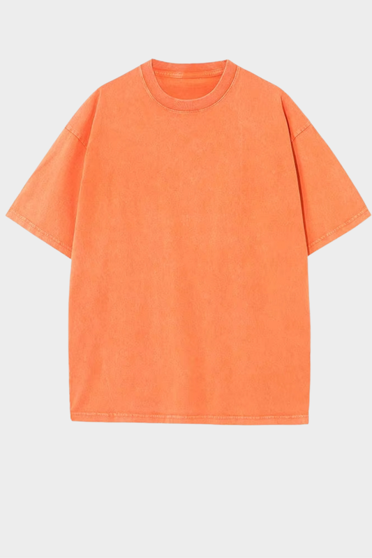 T-shirt Oversize délavé Orange