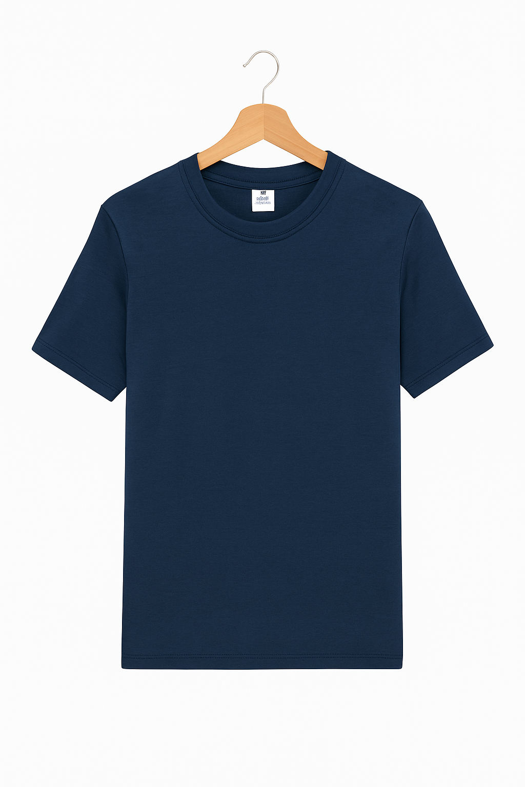 T shirt basique bleu marine à manches courtes 100% coton