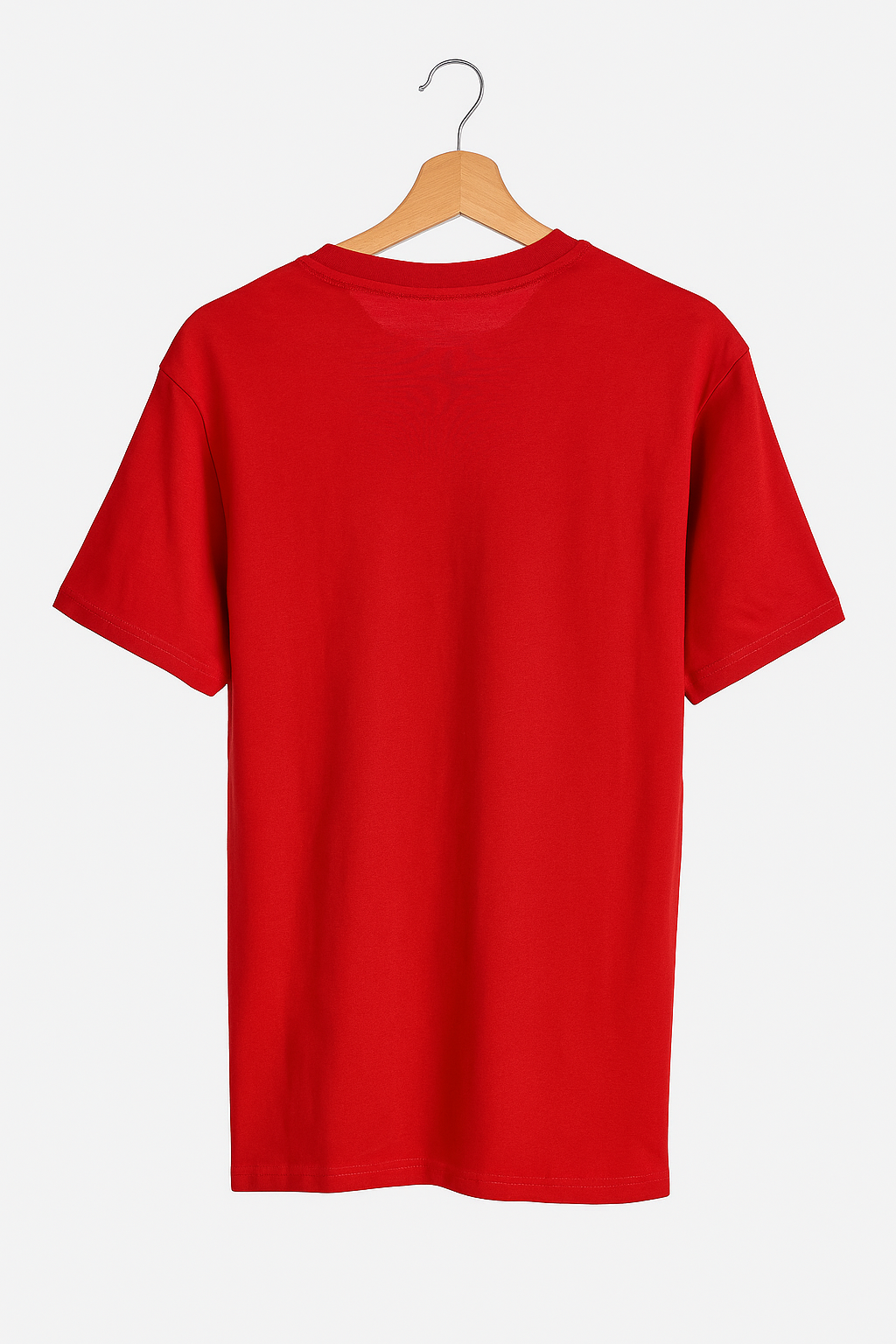 T shirt rouge basique Ă manches courtes 100% coton