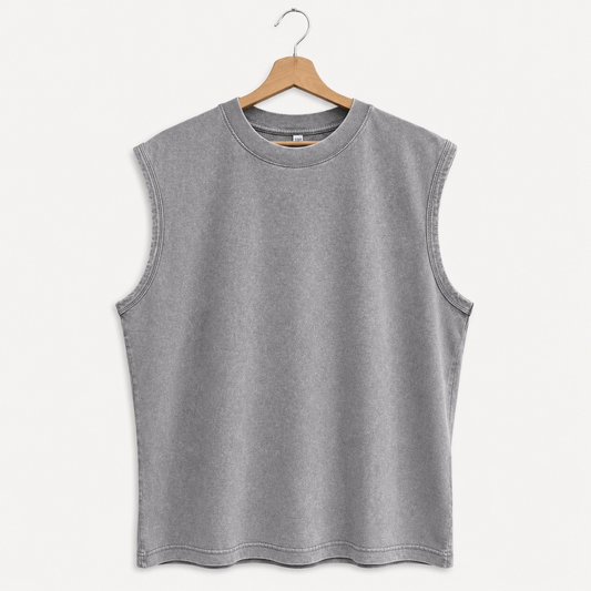 Débardeur Oversize délavé gris