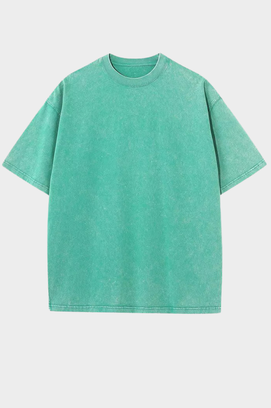 T-shirt Oversize délavé Cyan