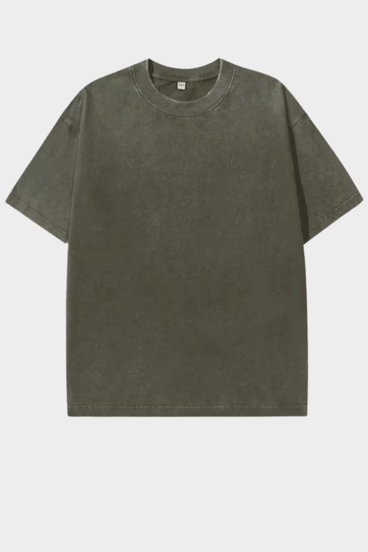 T-shirt Oversize délavé Vert Kaki