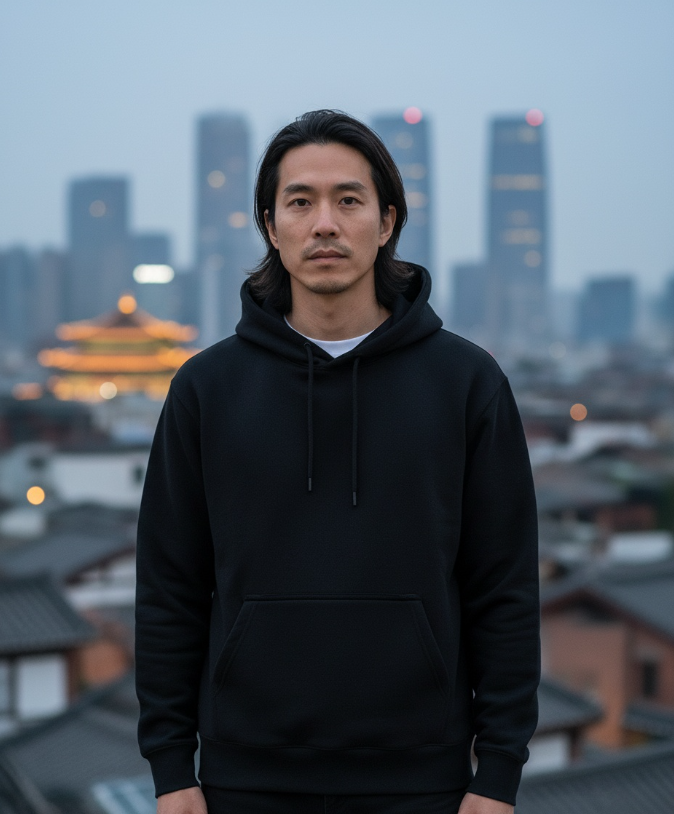 Sweatshirt à capuche noir