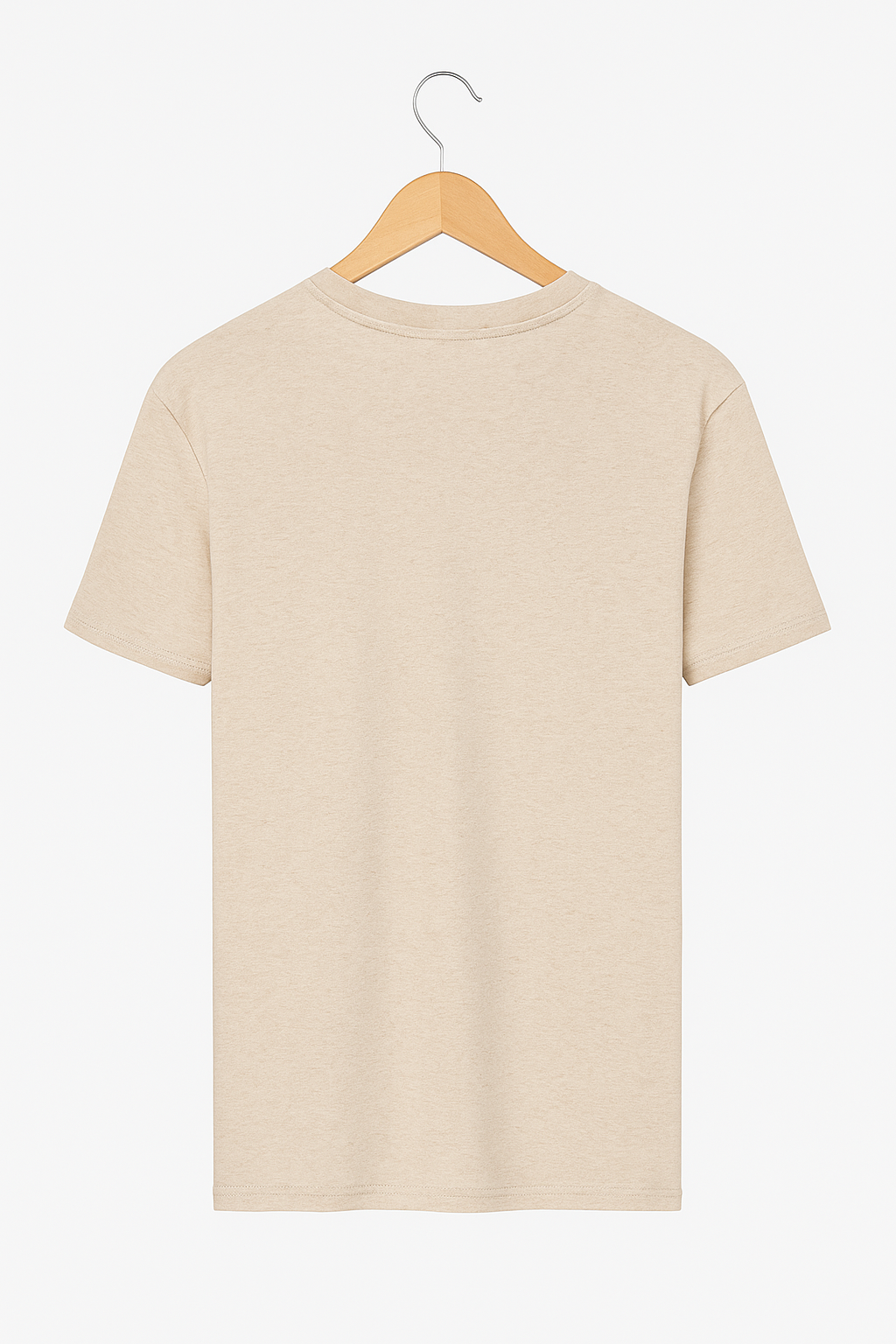 T shirt Beige Crème à manches courtes 100% coton
