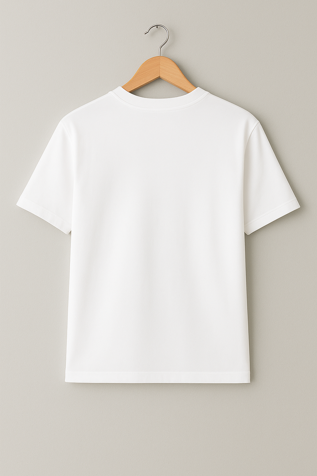 T-shirt blanc à manches courtes 100% coton