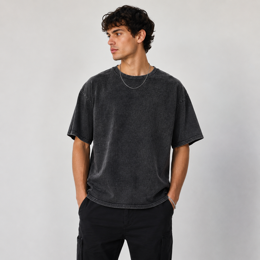 T-shirt Oversize délavé noir