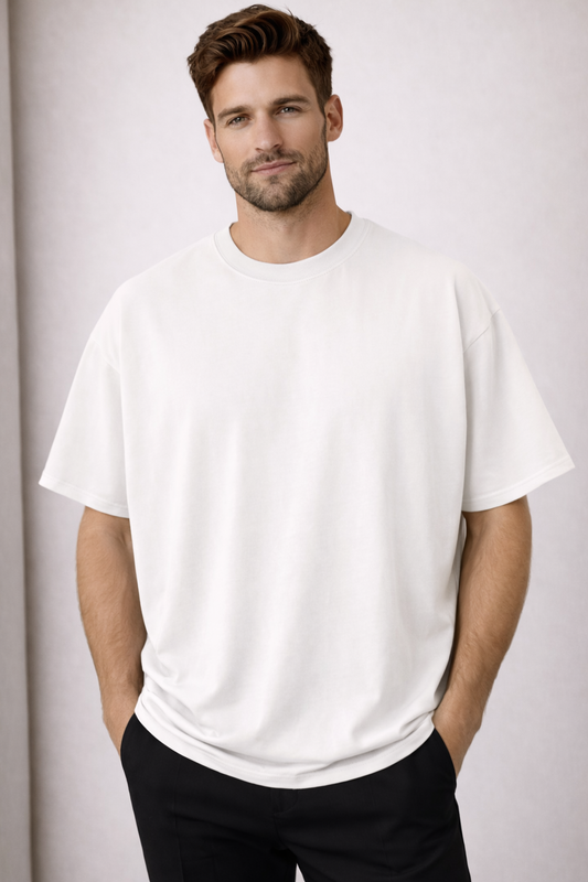 T-shirt Oversize délavé Blanc