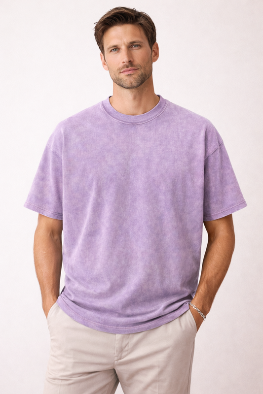 T-shirt Oversize délavé Violet