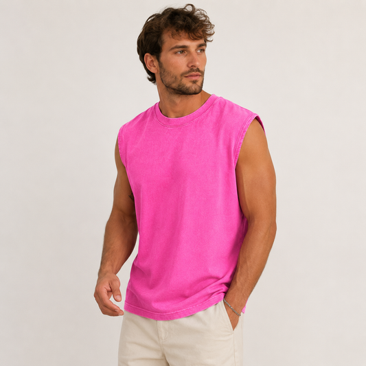 Débardeur Oversize délavé rose
