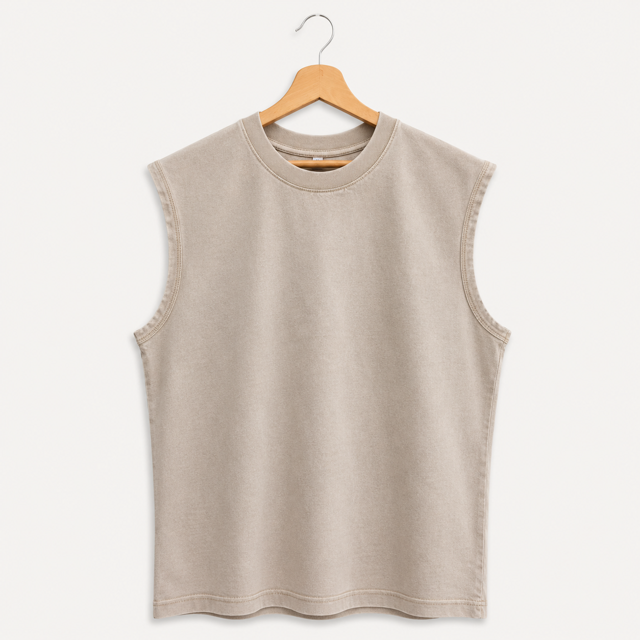 Débardeur Oversize délavé beige