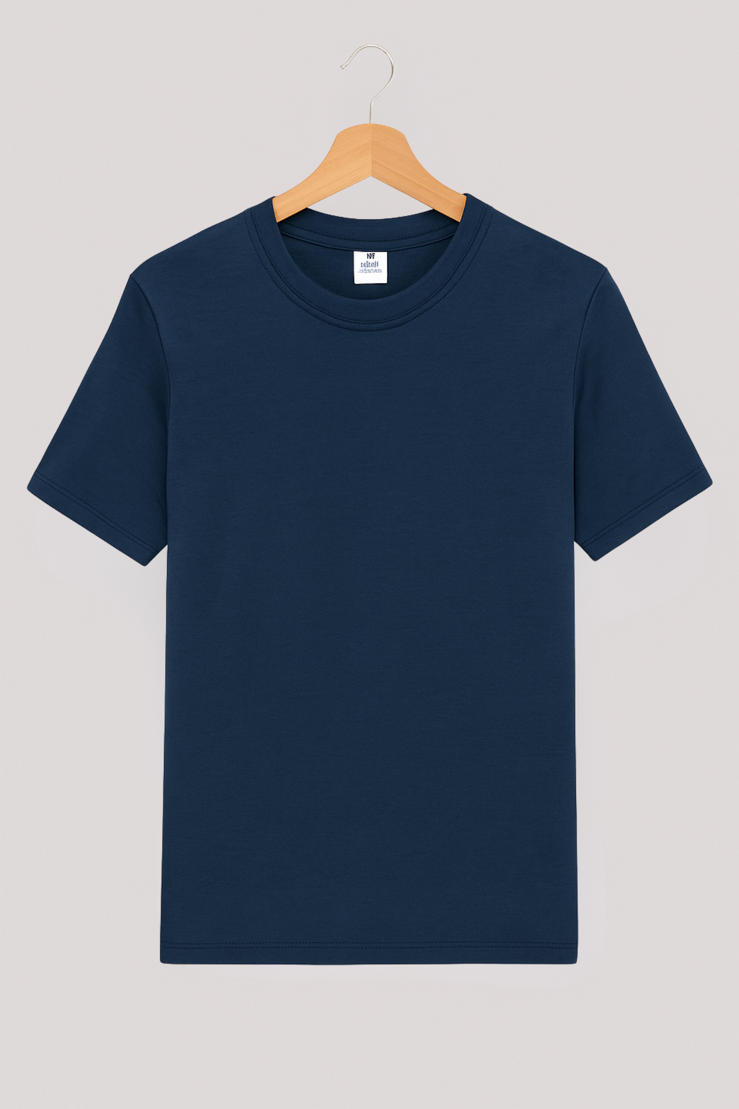 T shirt basique bleu marine à manches courtes 100% coton