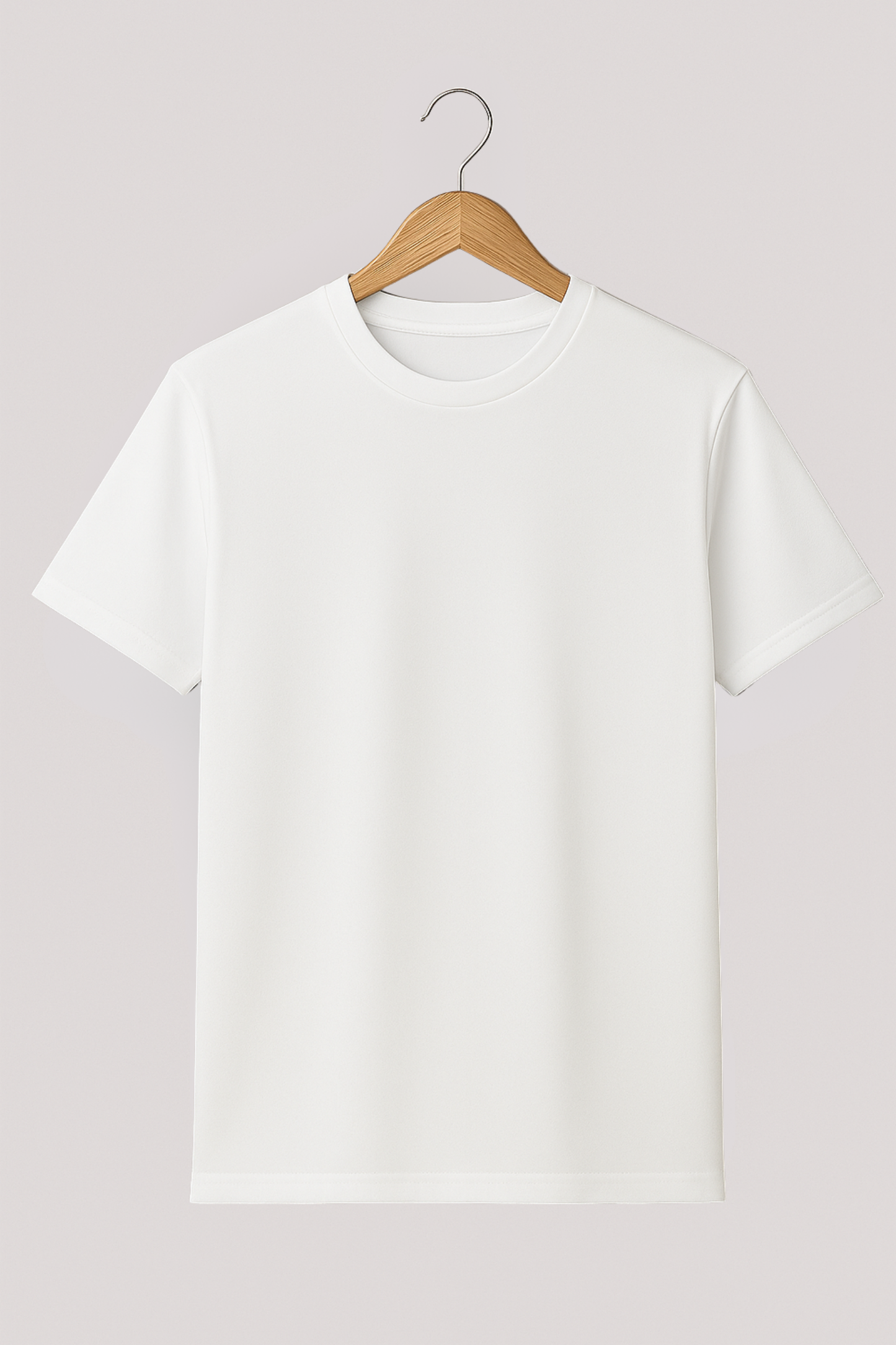T-shirt blanc à manches courtes 100% coton