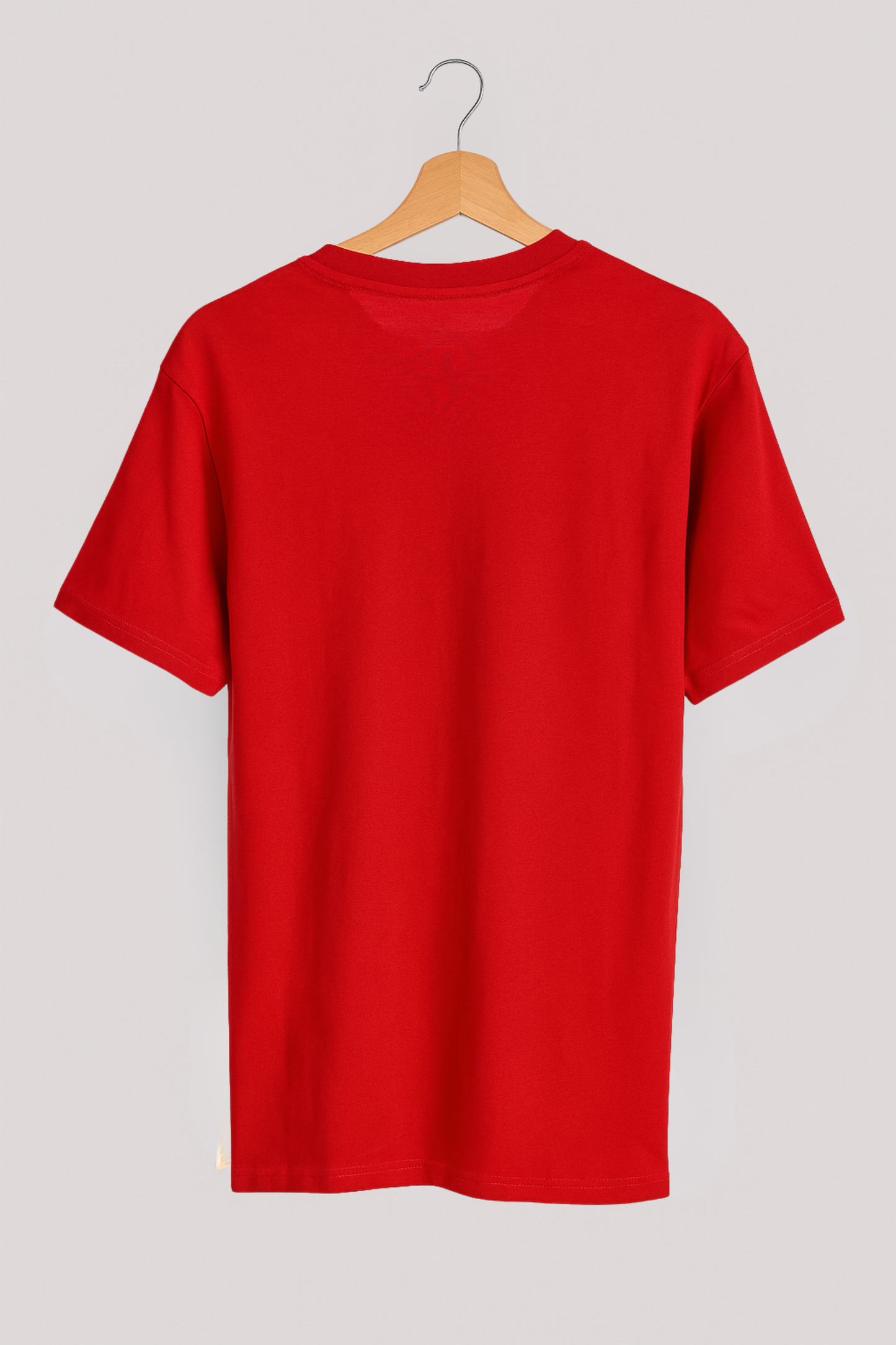 T shirt rouge basique à manches courtes 100% coton